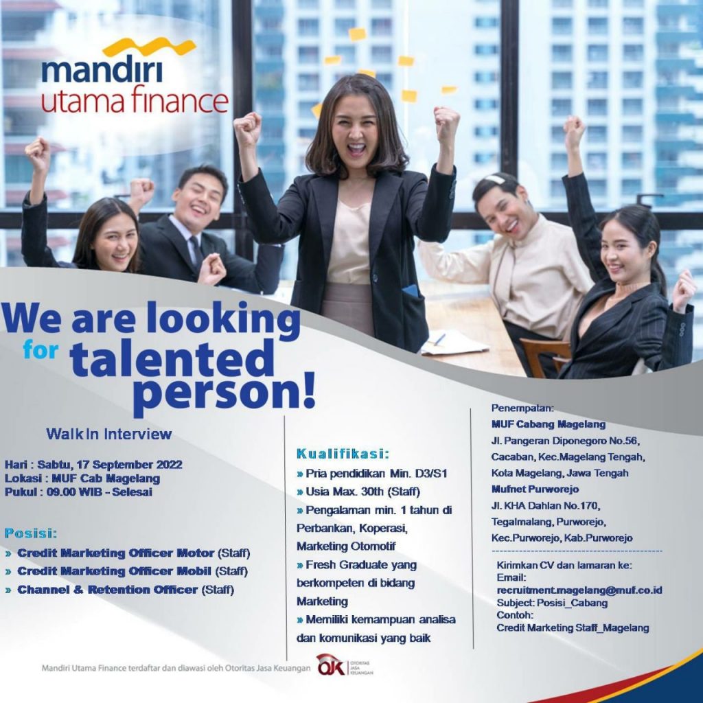 We Are Looking For Talented Person!